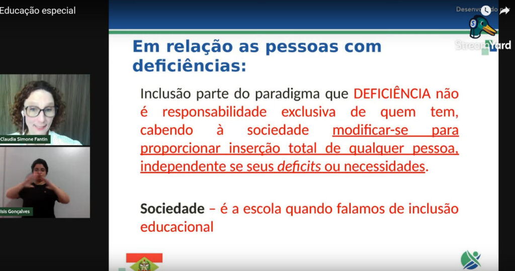 CRE Chapecó Claudia Educação inclusiva